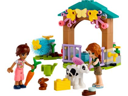 Autumns schuur met kalfje