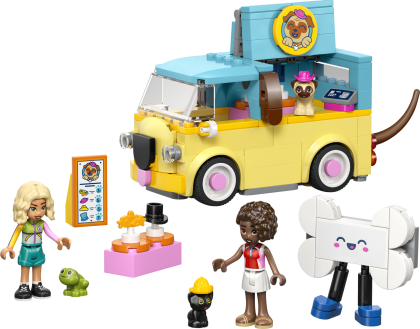 Bestelwagen met dierenaccessoires