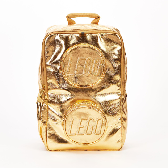Rugzak in de vorm van een steen – metallic goud