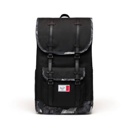 Herschel Little America™ rugzak – zwart met abstracte stenen