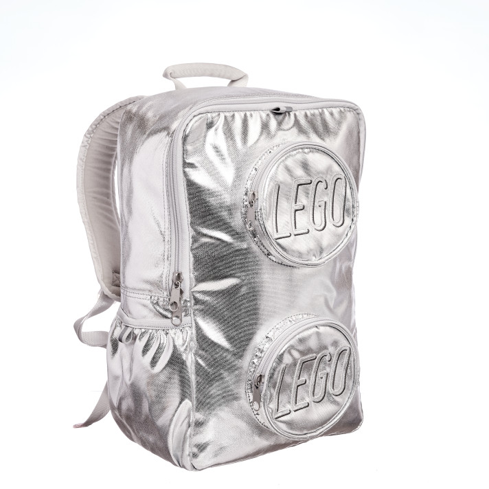 Rugzak in de vorm van een steen – metallic zilver