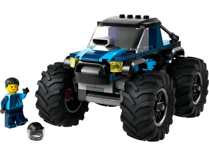 Blauwe monstertruck