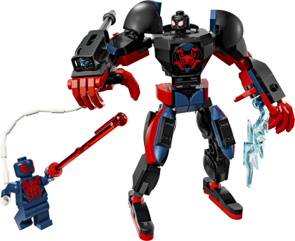 Miles Morales mecha vs. Spider-Man 2099