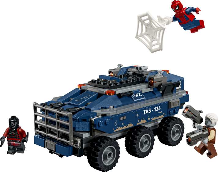 Spider-Man achtervolging van gevangenistransport