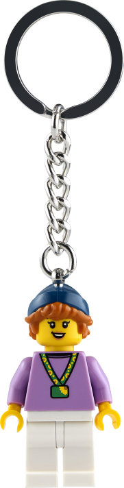 Meisje met zonnebloemkoord sleutelhanger